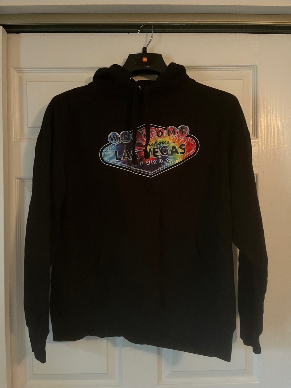 Black hooded sweatshirt